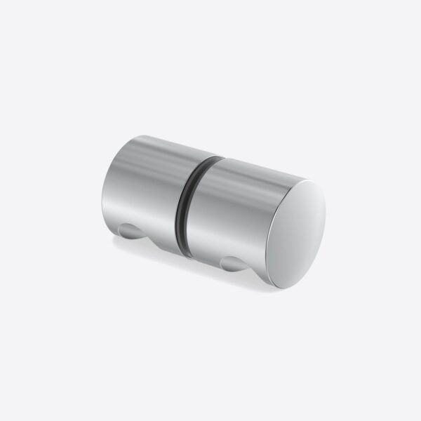 Round Shower Screen Knob with Finger Notch 32 mm Dia - Image 3