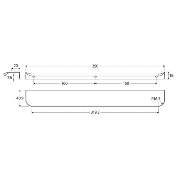 Cabinet Round Handle EDGE 350mm - Image 9